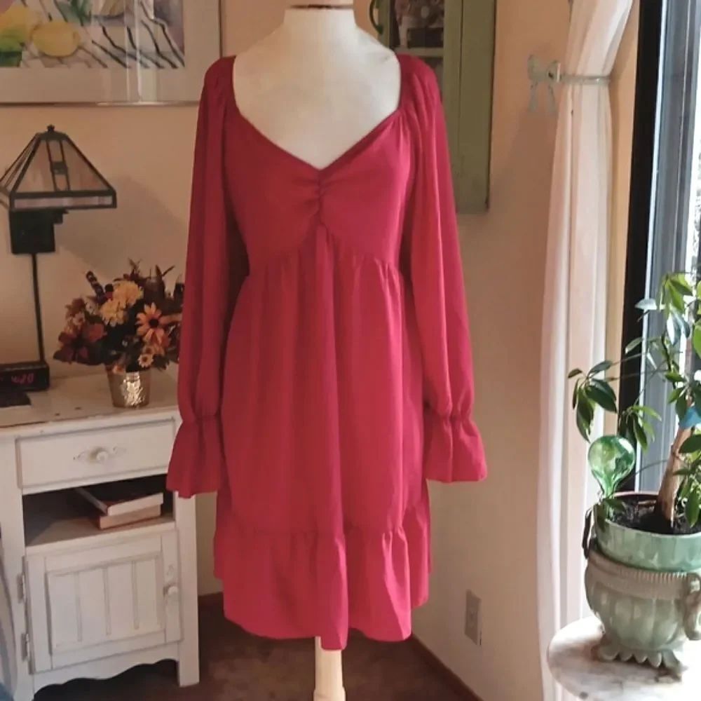 Shein Perfect Red Dress Tomato Girl